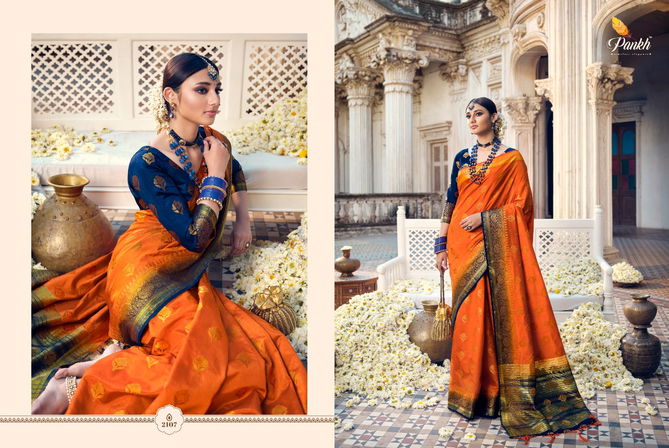 Pankh Ruchi Royal 1 New Designer Fancy Festive Wear Silk Saree Collection